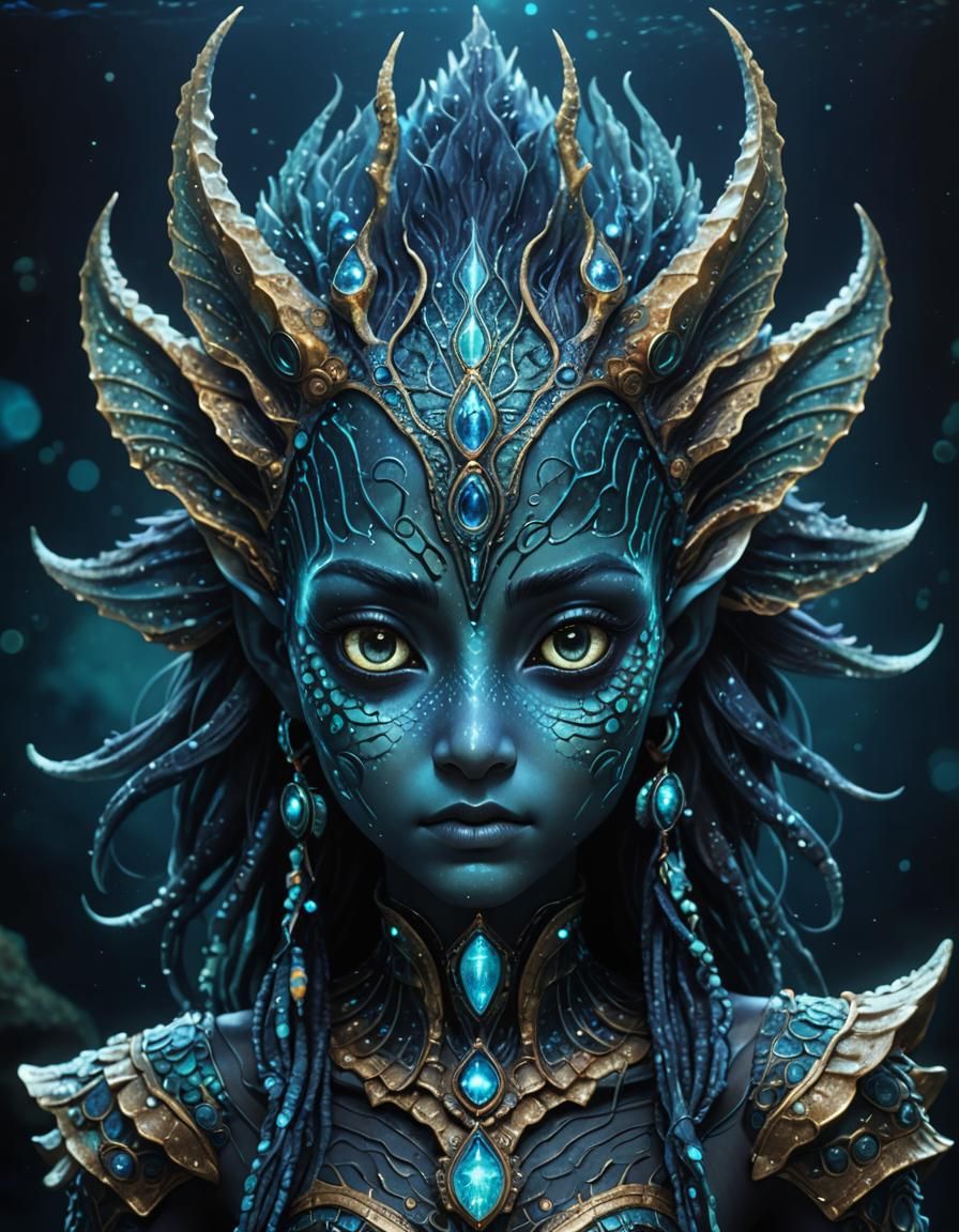 Ancient Blue Avatar of the Deep Sea