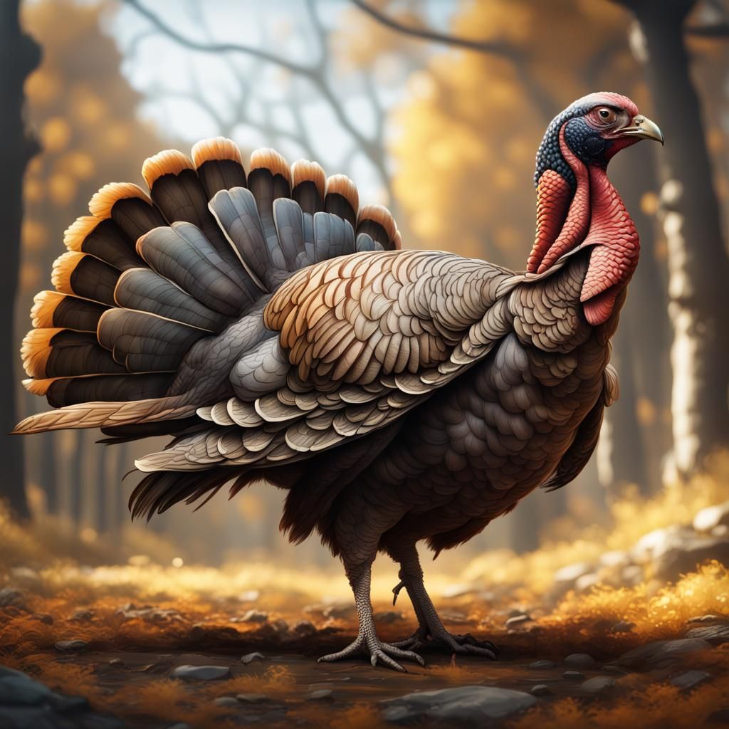 Turkey Sketch in Renaissance Anatomical Style