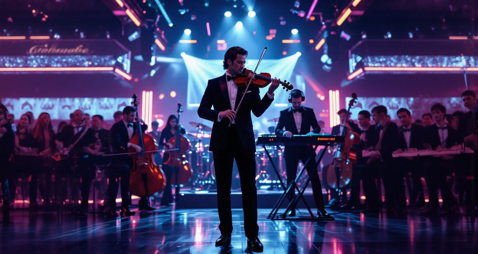 Neon Club Orchestra Featuring Solo Violinist