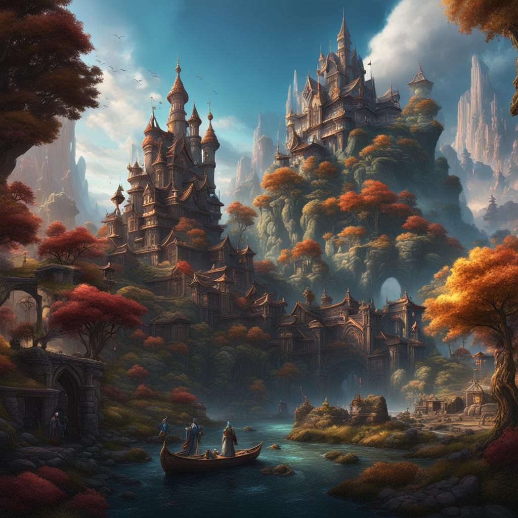 Fantastical Matte Painting in Deep Color