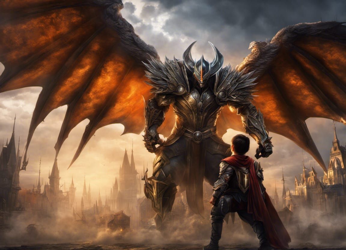 Boy with Energy Superpowers Fantasy Illustration