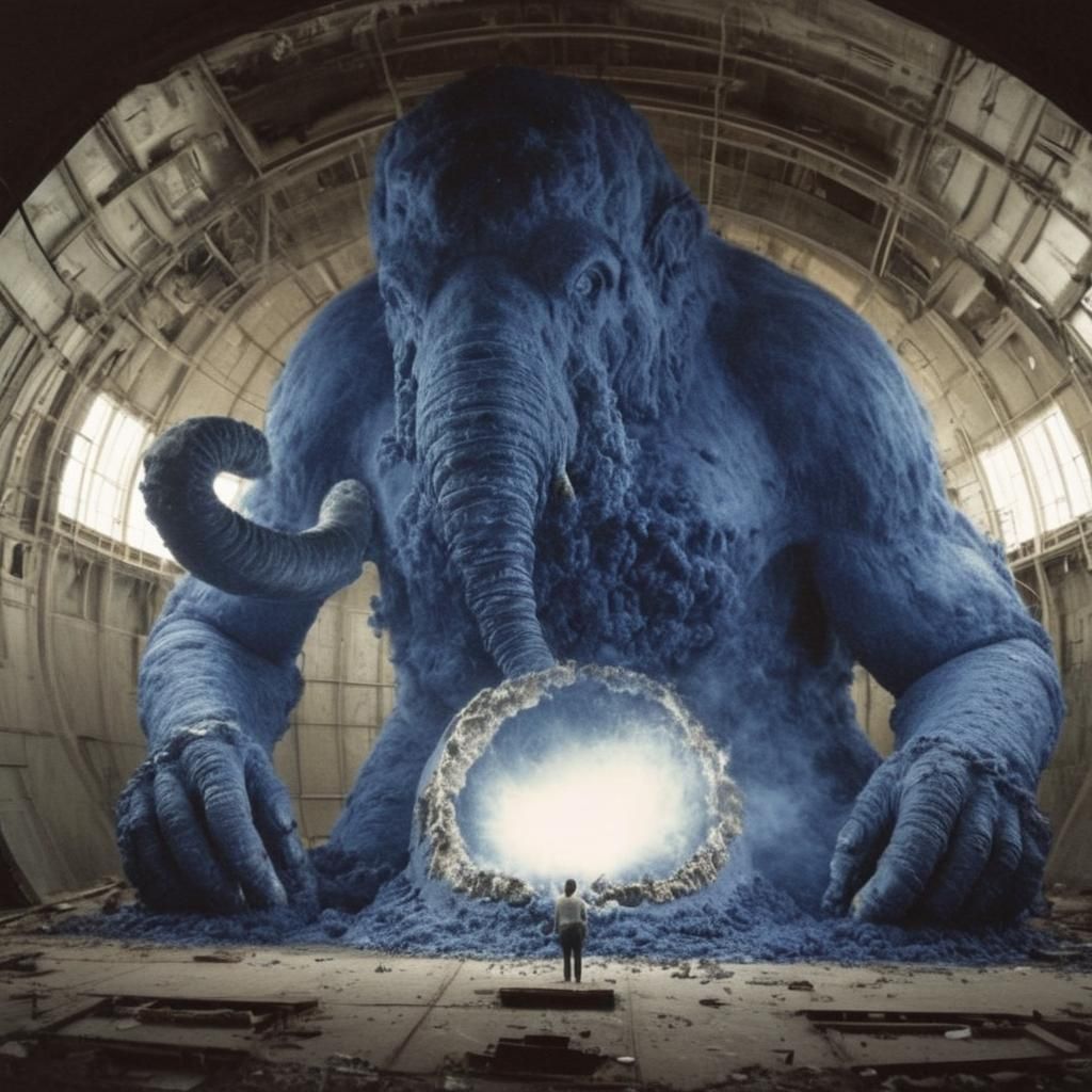 Cinematic Indigo Explosion Emanating from Dome