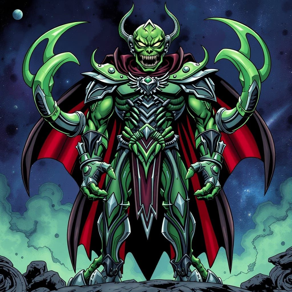 Vilgax: Alien Warlord in Comic Book Style