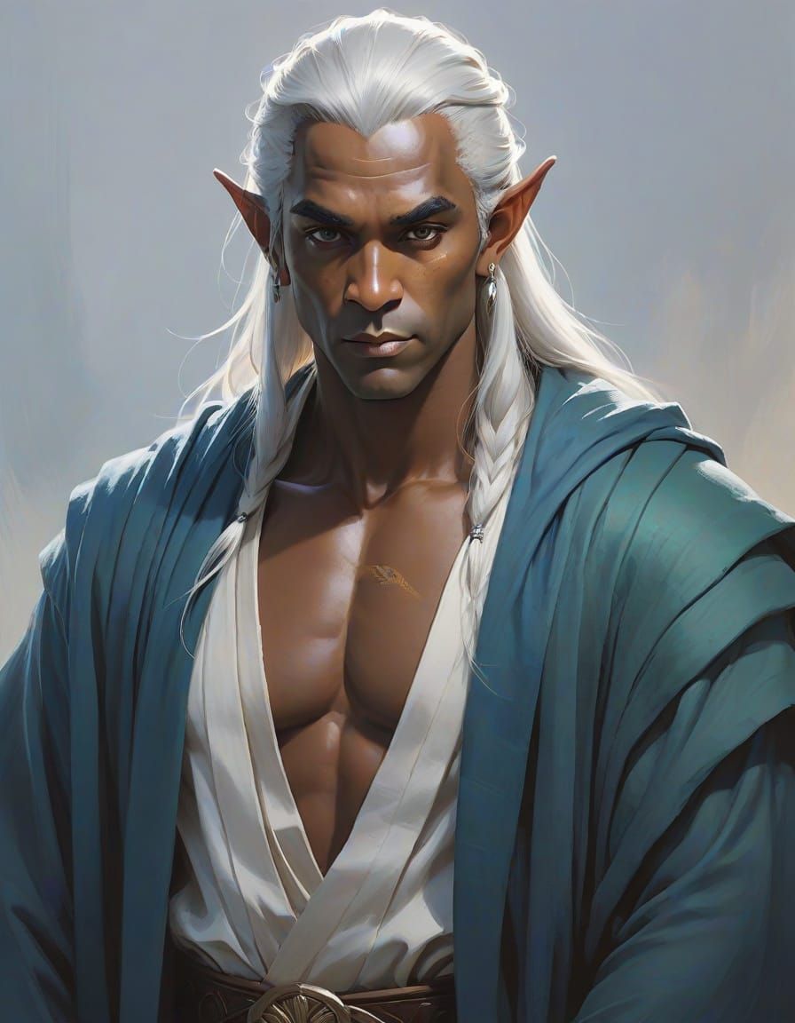 Ethereal Elf King in Regal Dignity