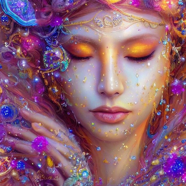 Ethereal Amazon Queen: Detailed Digital Painting