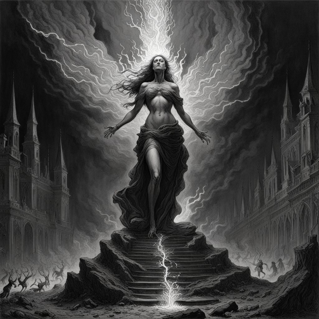 Dark Fantasy Veins: A Horror Illustration