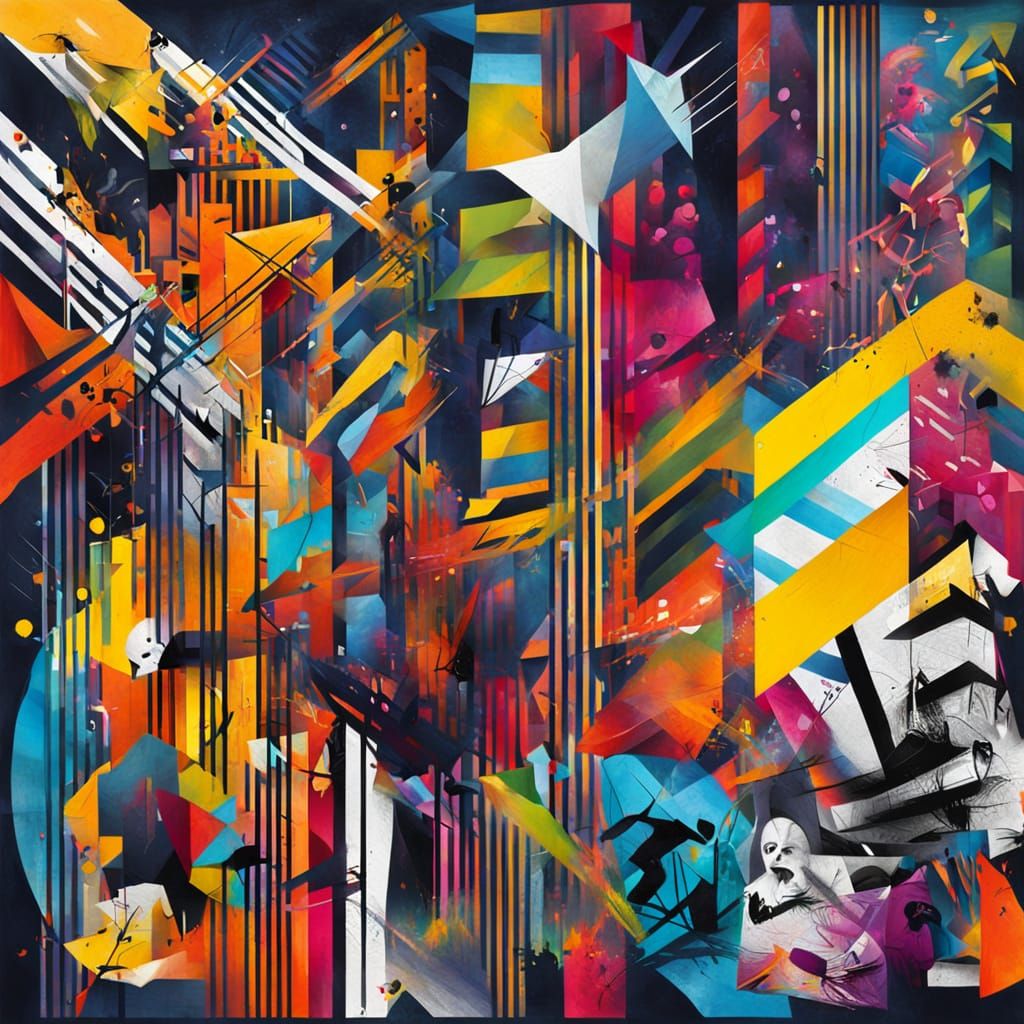Abstract Expressionism: Polygonal Creatures in Vibrant Color...