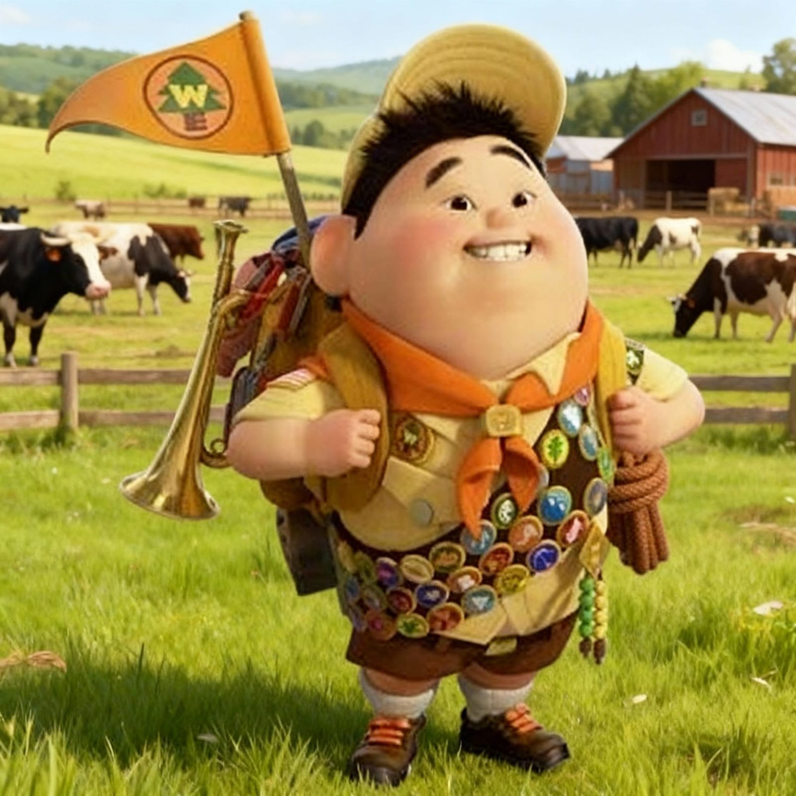 AI Generates Image of Cattle Farm