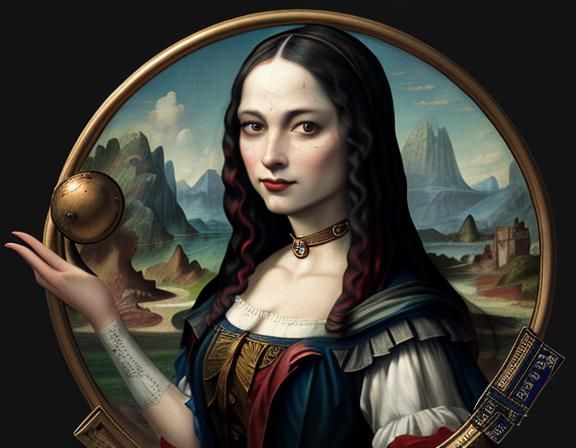 Harley Quinn as Mona Lisa, Beatrix Potter Style