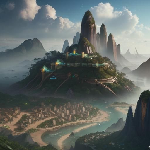 Fantastical Brasil: Detailed Matte Painting in Deep Color