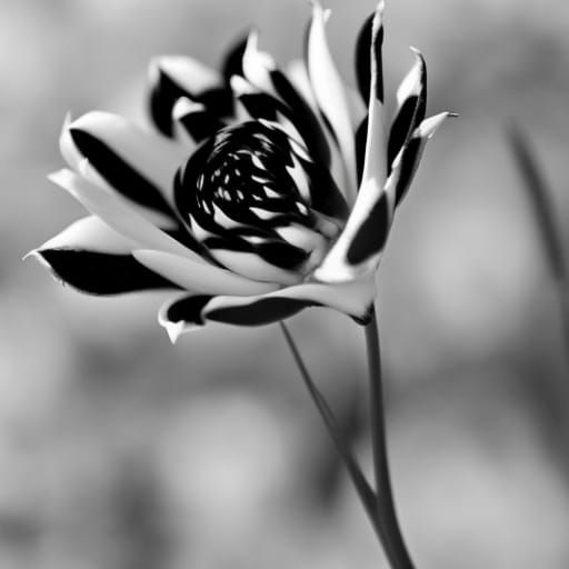 Simple Black and White Grayscale Composition
