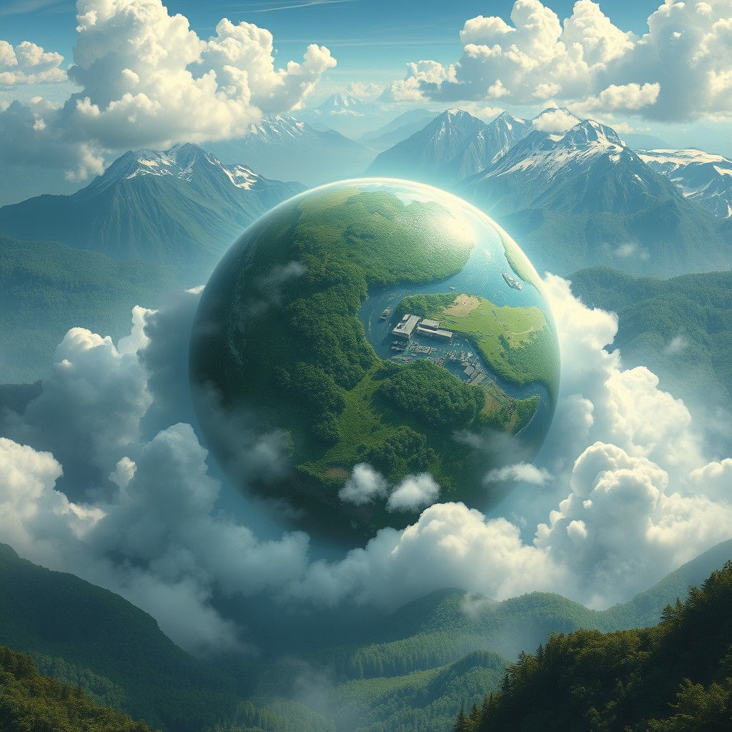 Vibrant Earth with Atmospheric Environmental Details