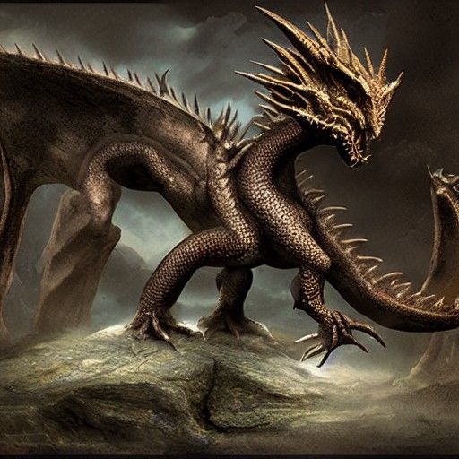 Detailed Toilet Dragon Matte Painting