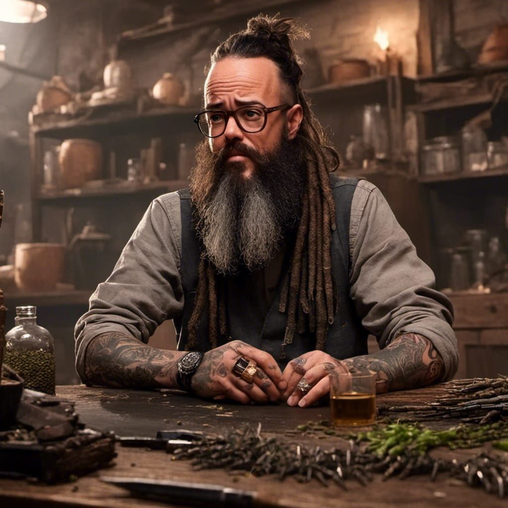 Biopunk Rider in Detailed Matte Painting