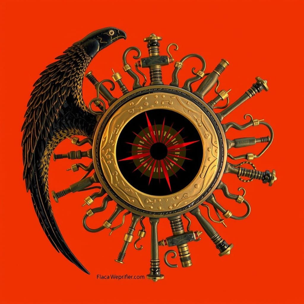 Dynamic Fusion Layered Technology Abstract Art