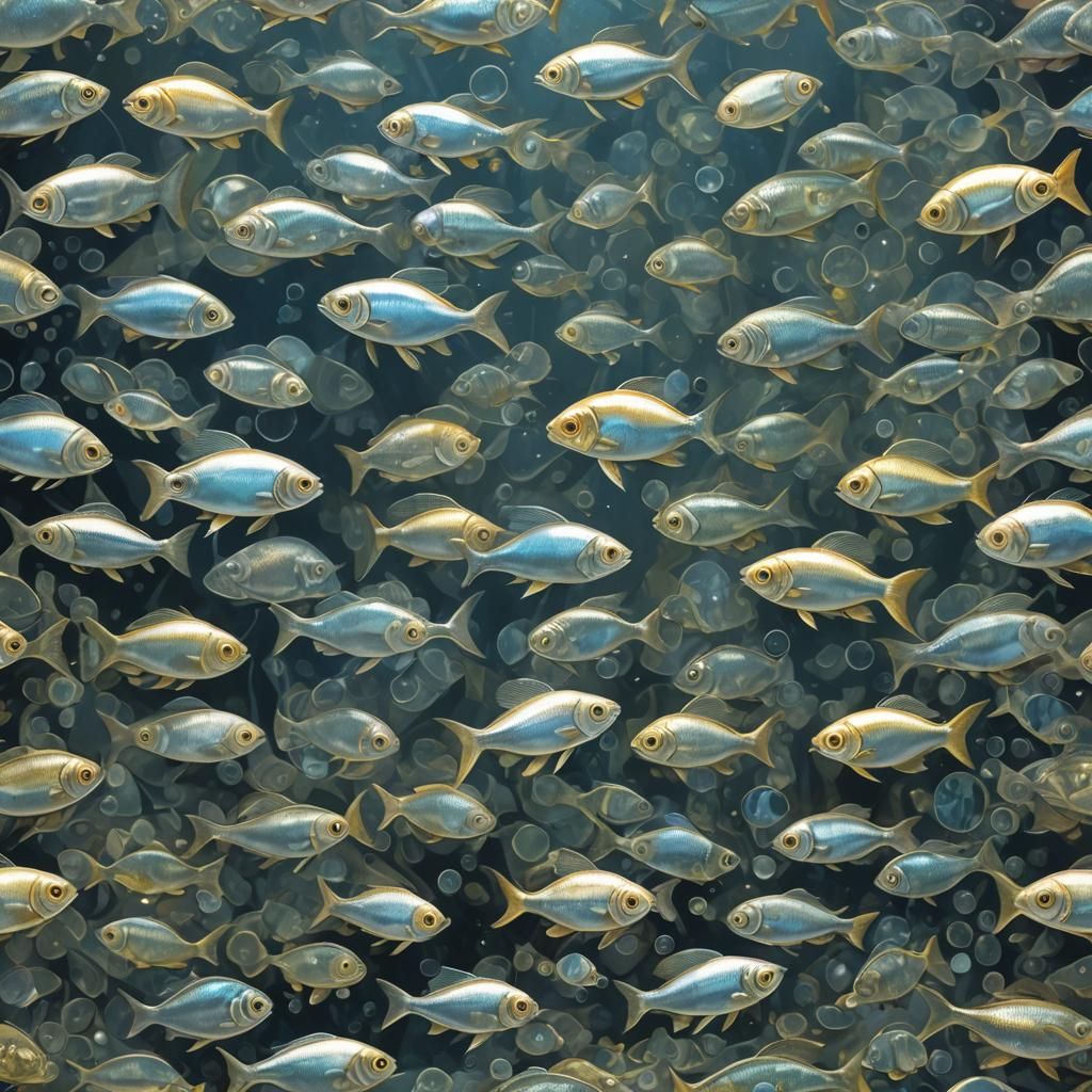 Sinister Aquarium of Iridescent Fish