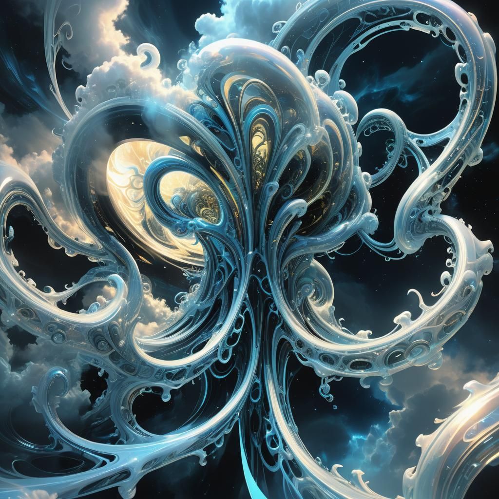 Crystalline Structure in Space: Digital Art