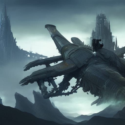 Fantastical Detailed Matte Painting in Deep Color