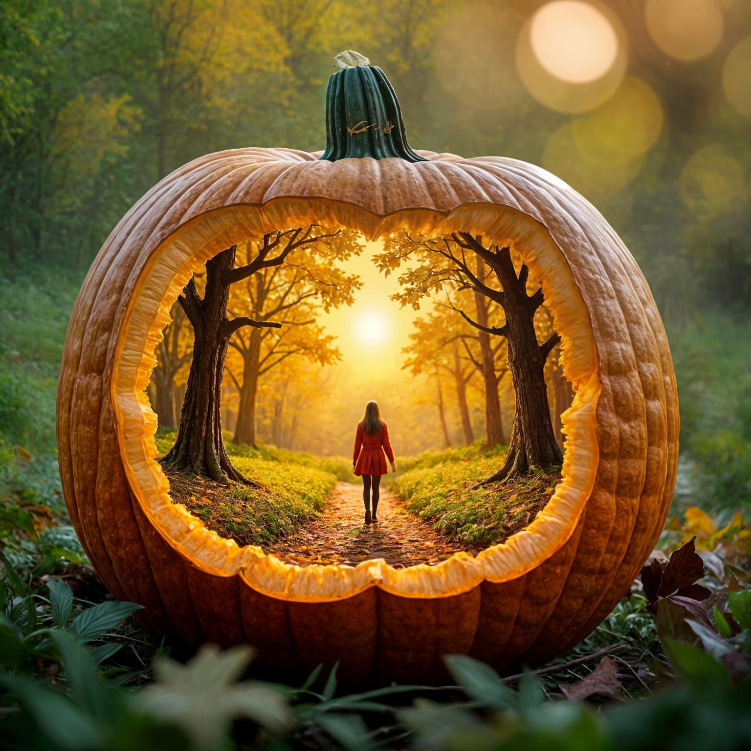 Magical World Inside a Pumpkin