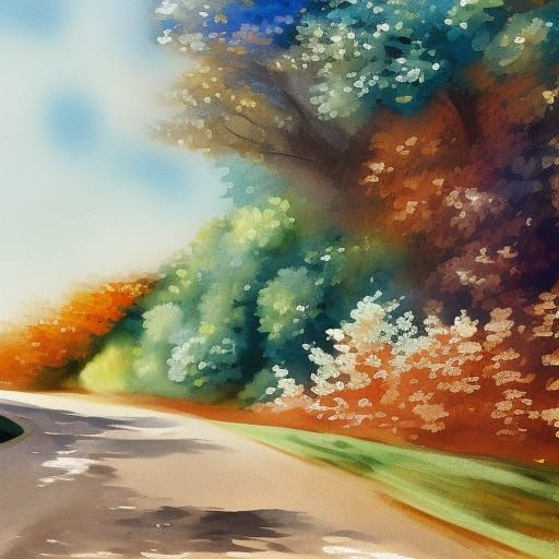 Gouache Flowers in Impressionist Style