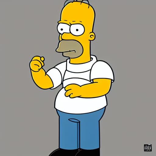 Walter White as Simpsons Cartoon Character