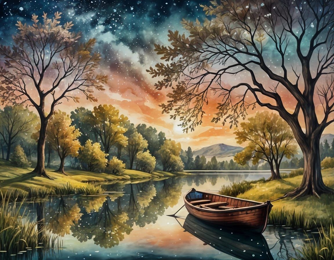 Ethereal Countryside Serenity at Twilight