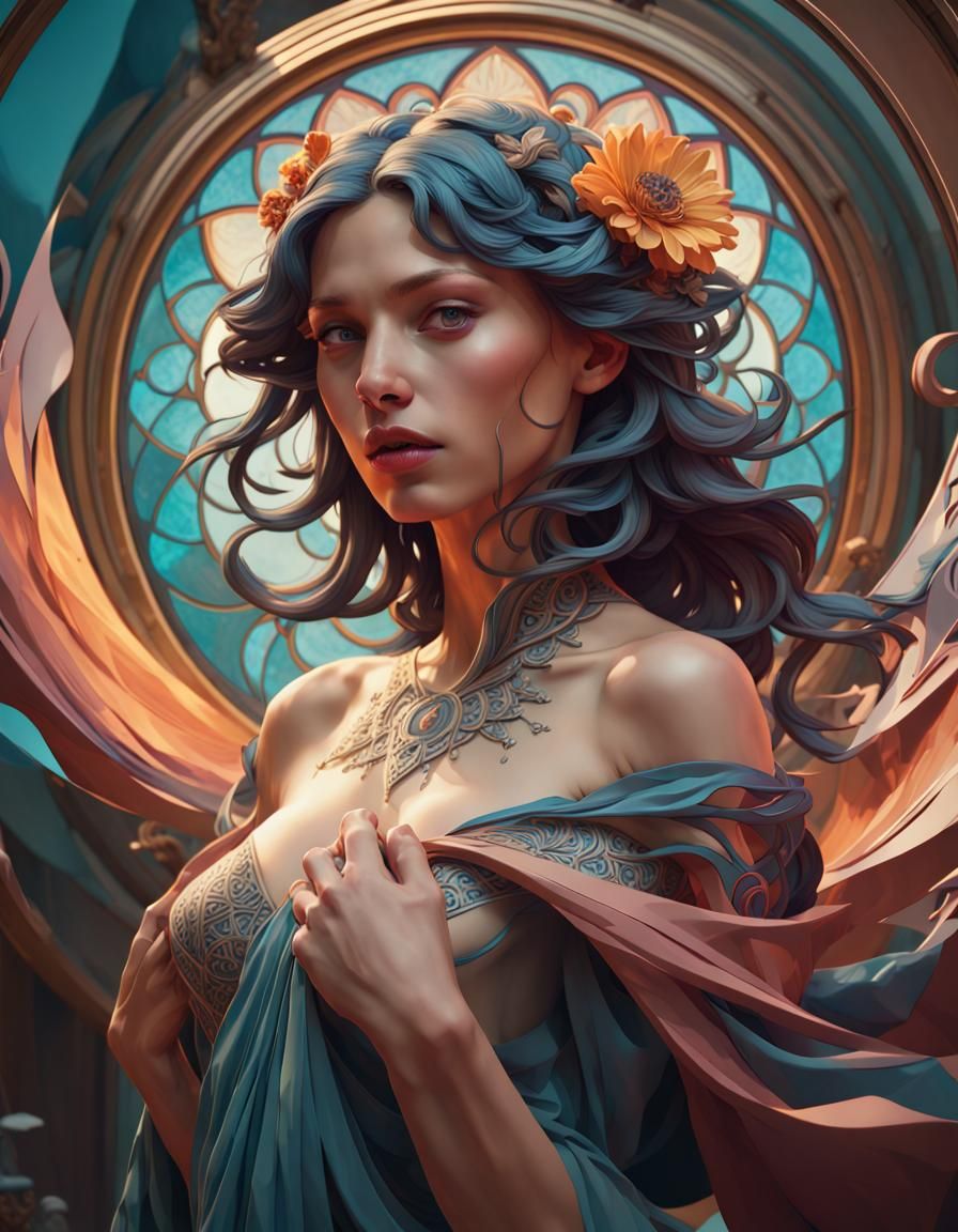 Optical Illusion Art in Volumetric Lighting