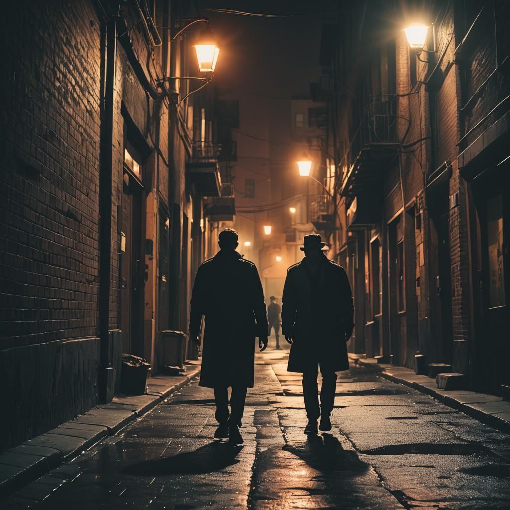 Stalker in a dark alley