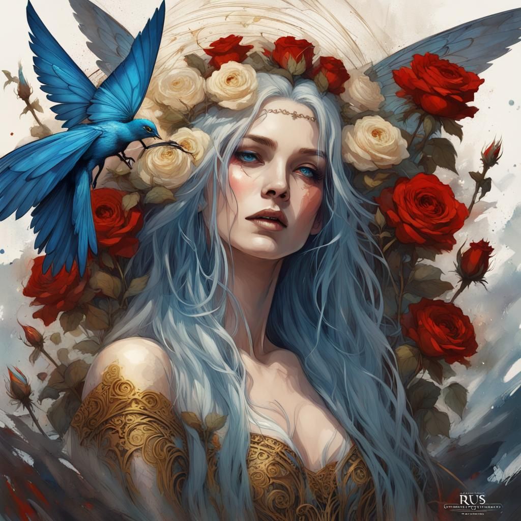 Fairy Queen in Gothic Dark Fantasy Style