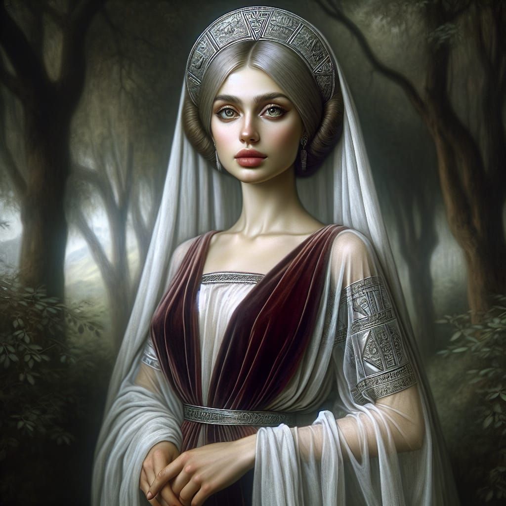 Georgian Goddess of Fertility in Alpine Forest