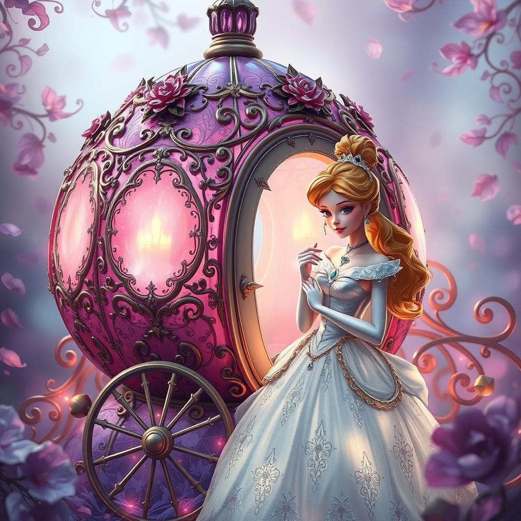 Cinderella's Gourd Carriage in a Mystical Style