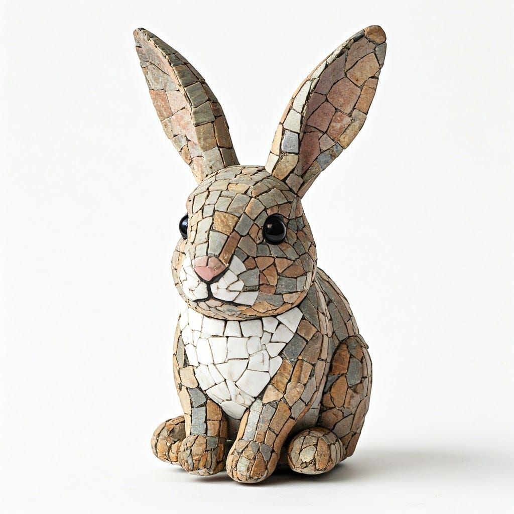 Stunning Stone Rabbit Sculpture