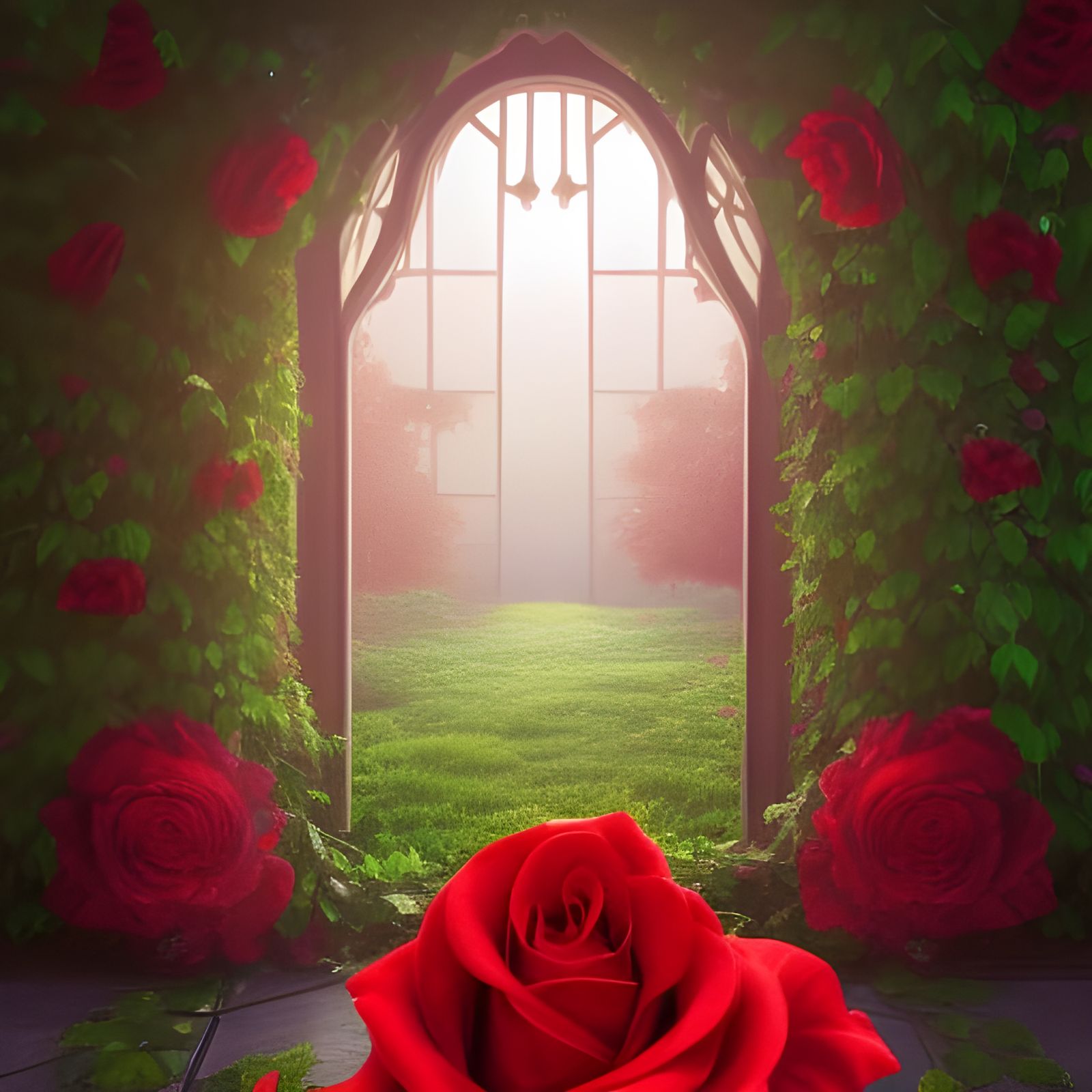 Beauty and the Beast Rose: Cinematic Cel-Shaded Art