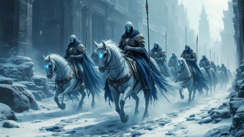 Undead Frost Knights on Icy Bridge