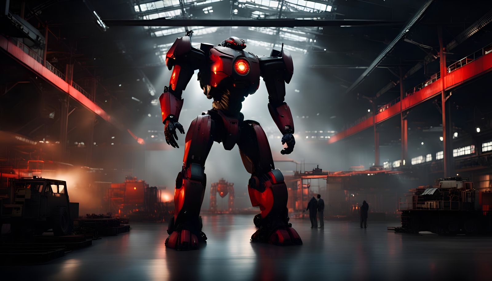 Pacific Rim movie , Big robot ,Mecatech, black and red, ( bi...