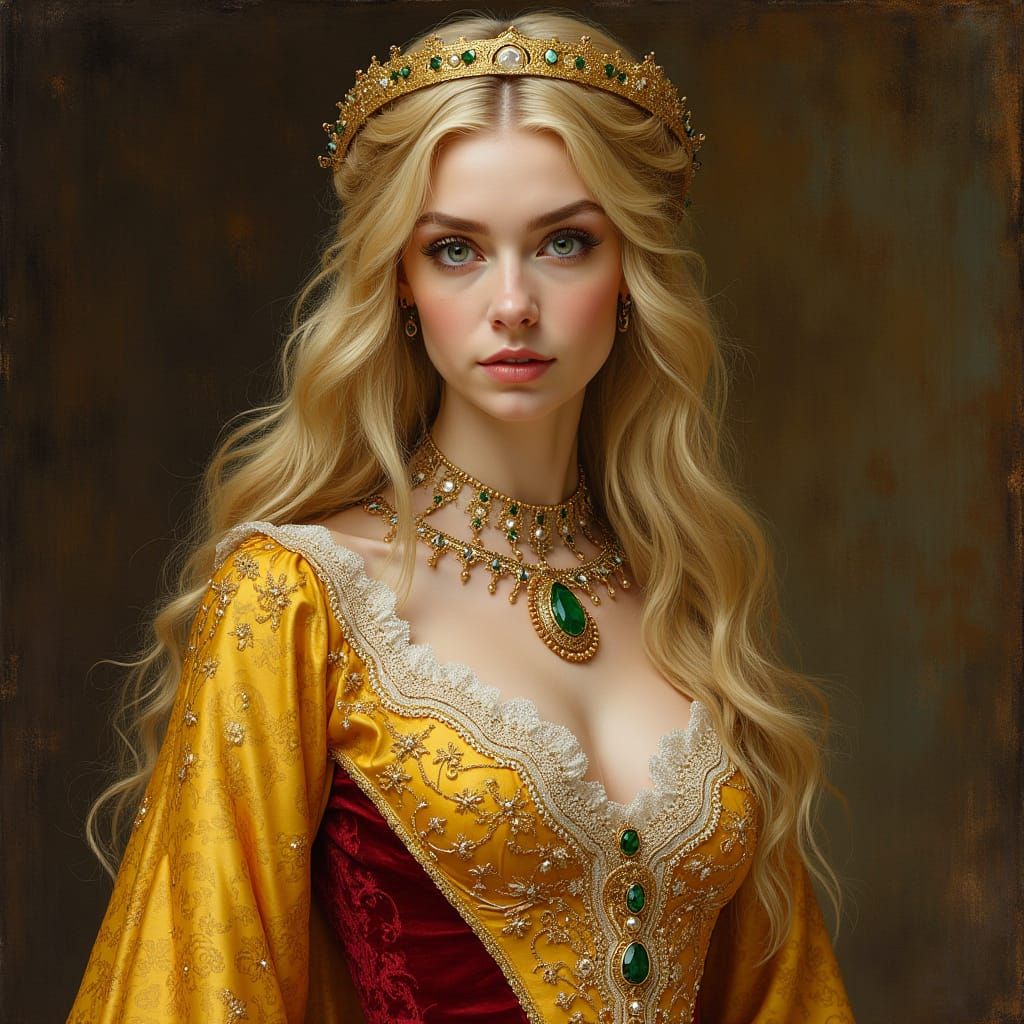 Cersei Lannister Portrait in Art Nouveau Style