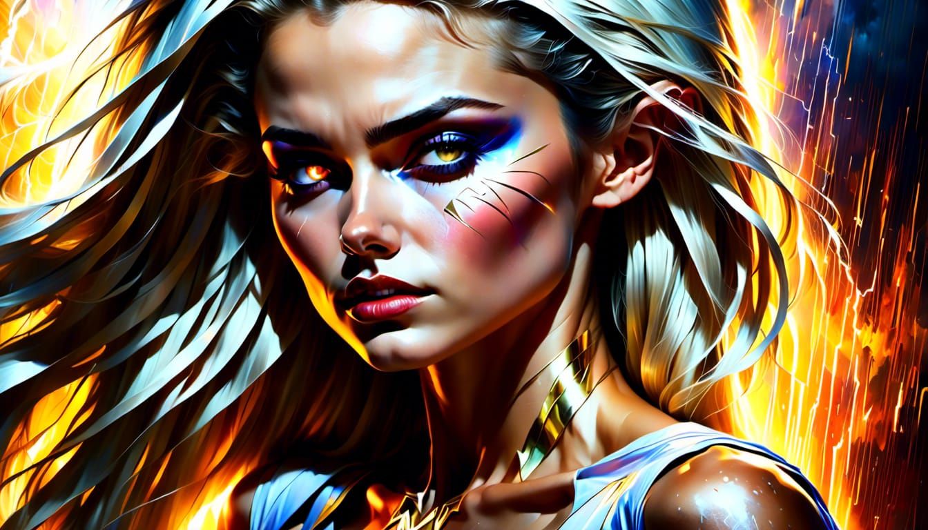 Selena Gomez as Mary Marvel, Hyperrealistic Comic Art