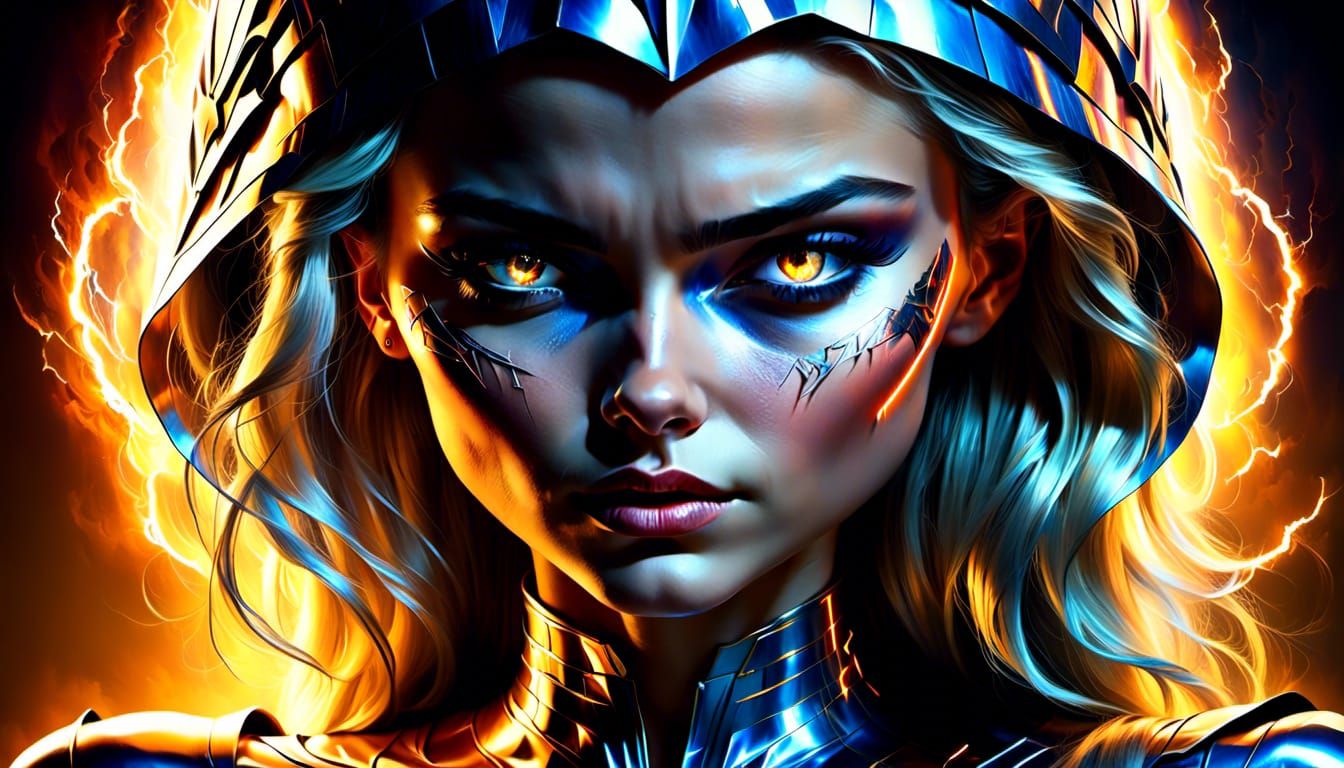 Selena Gomez as Mary Marvel Flying Over Metropolis