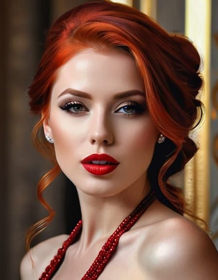 Stunning Redhead Portrait with Bokeh Effect