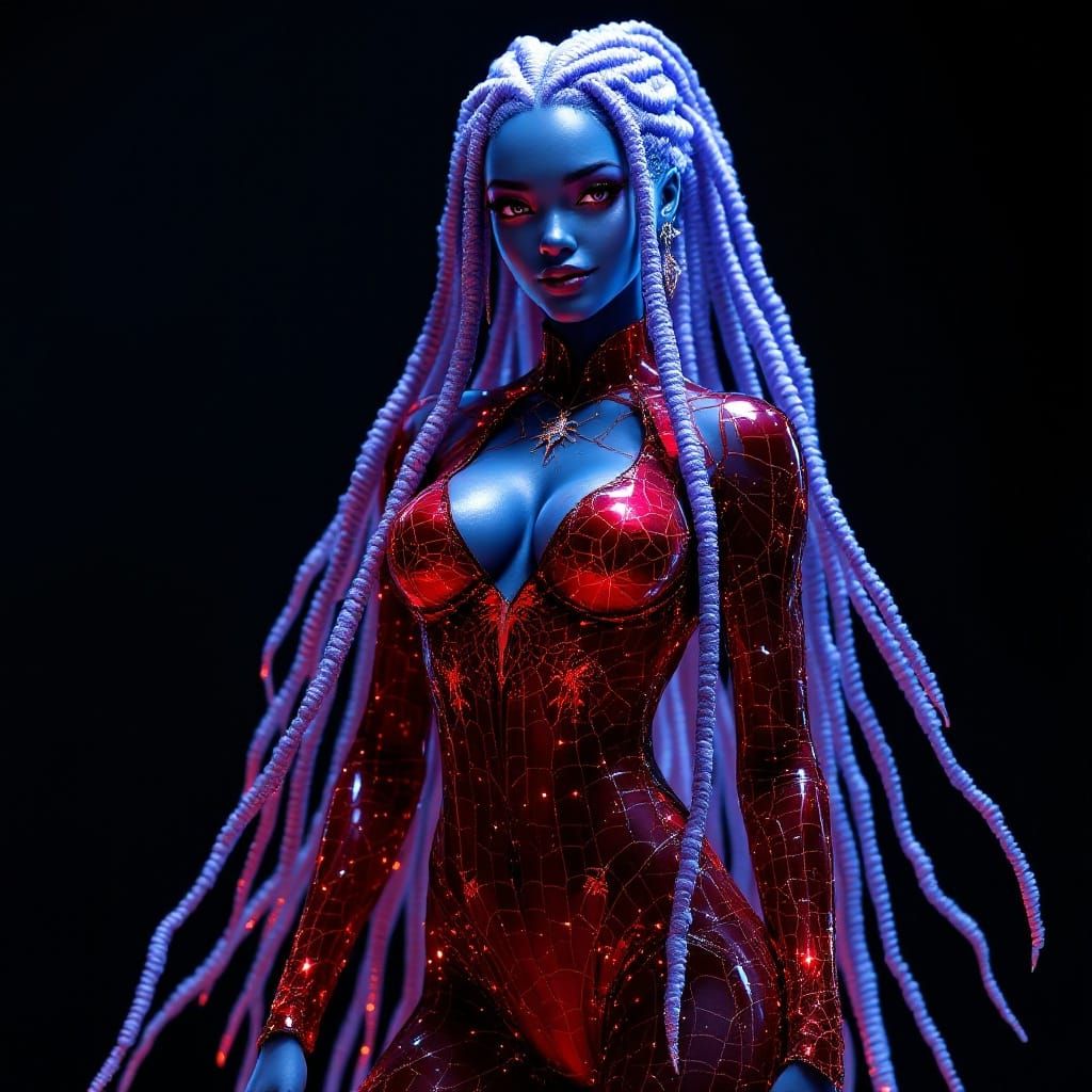 Seductive Princess Serenity in Photorealistic Crystal Glass ...