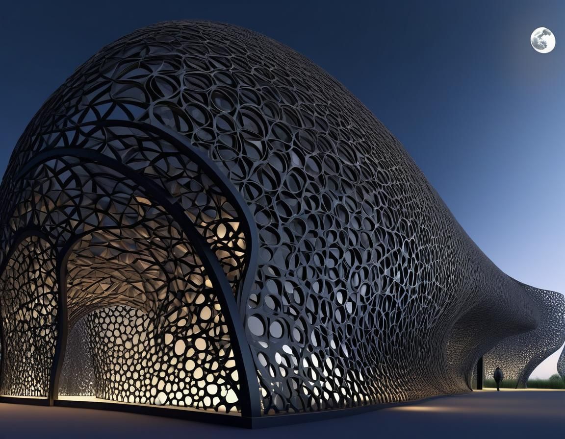 Parametric Iron Architecture on Moonscape