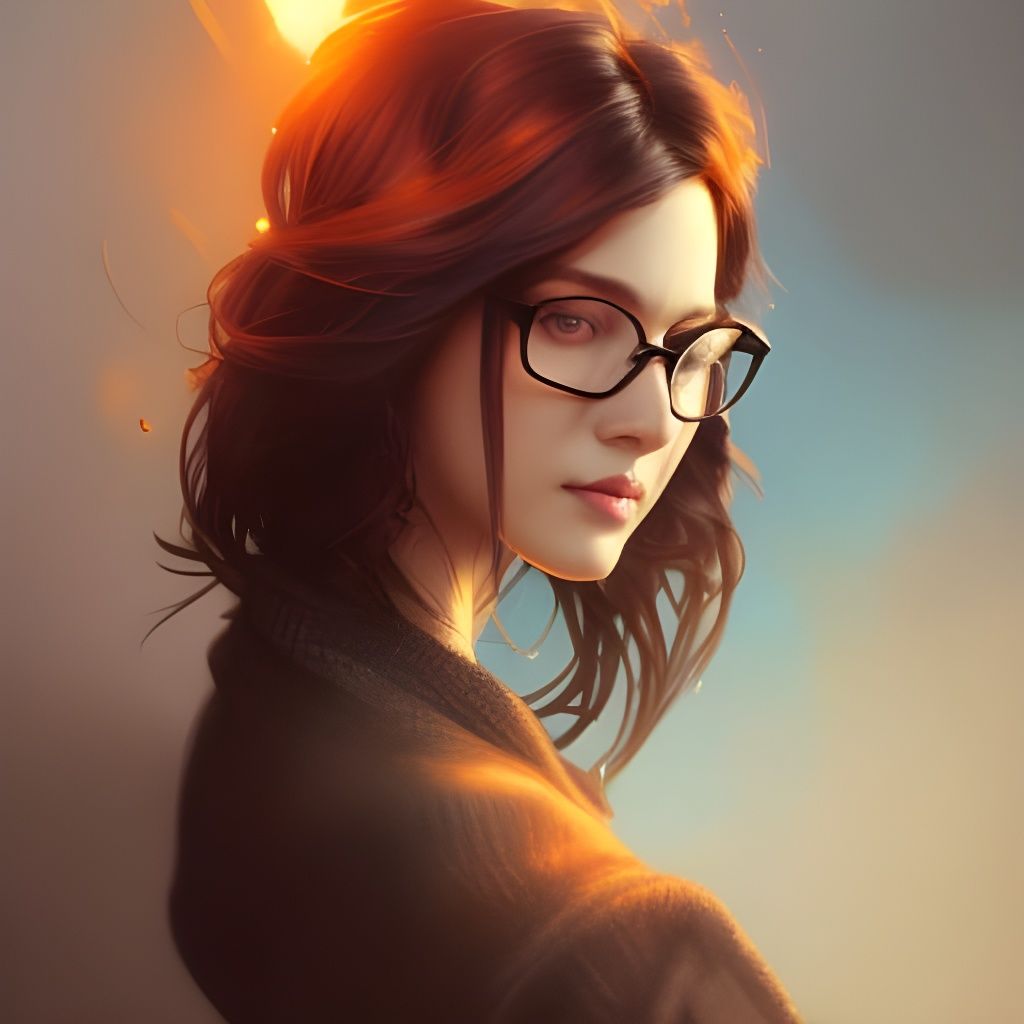 Beautiful Woman Portrait in Hyperdetailed Style