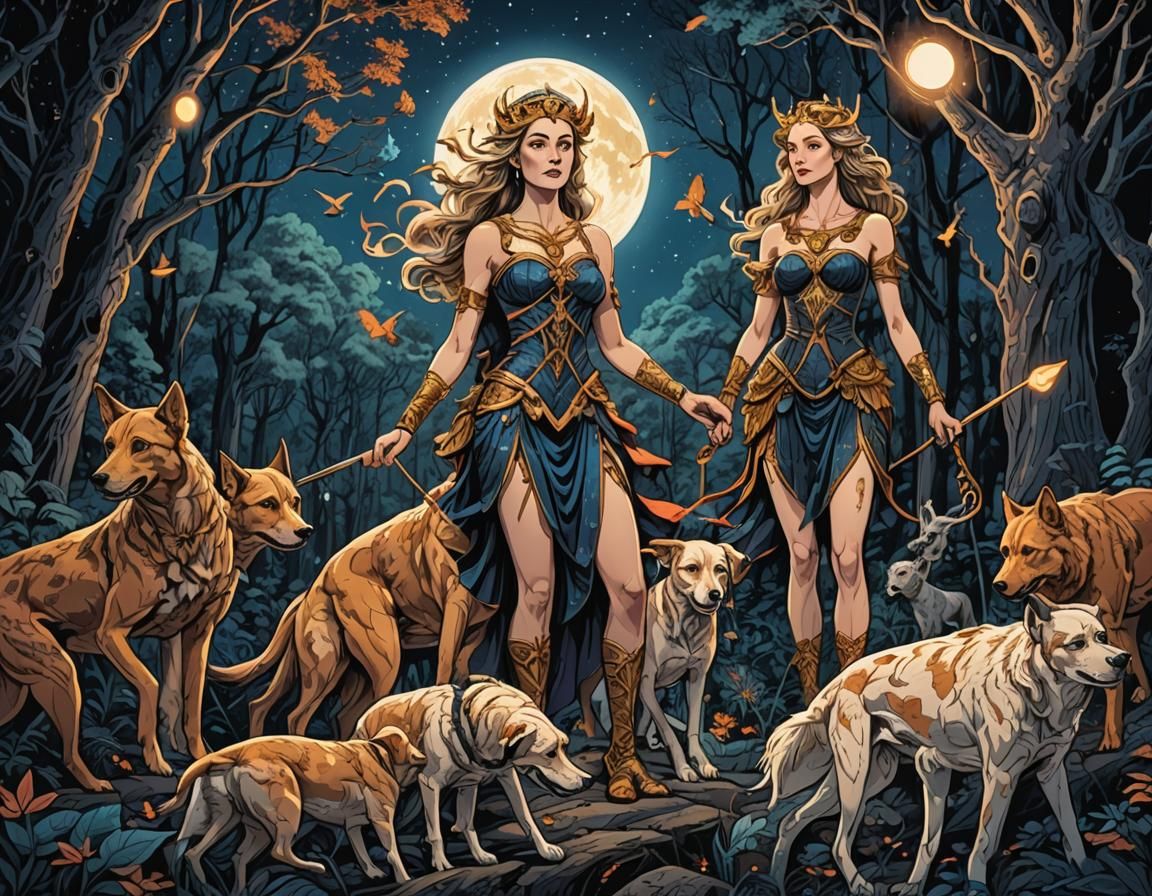 Diana, Goddess of the Hunt in Fantasy Art