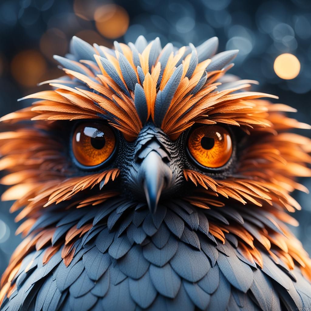 Icy Phoenix in Professional Photography Style