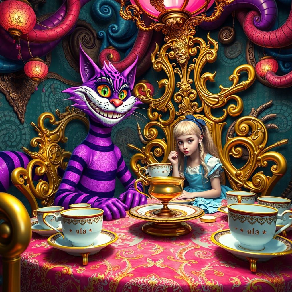 cheshire cat and Alice