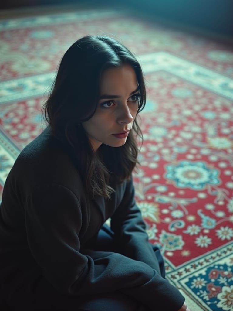 Moody Portrait of a Woman Lost in Thought, Walker Evans Styl...