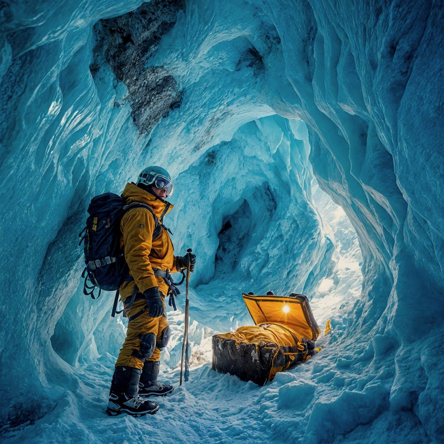 Ice Cave Explorer Discovers Golden Treasure
