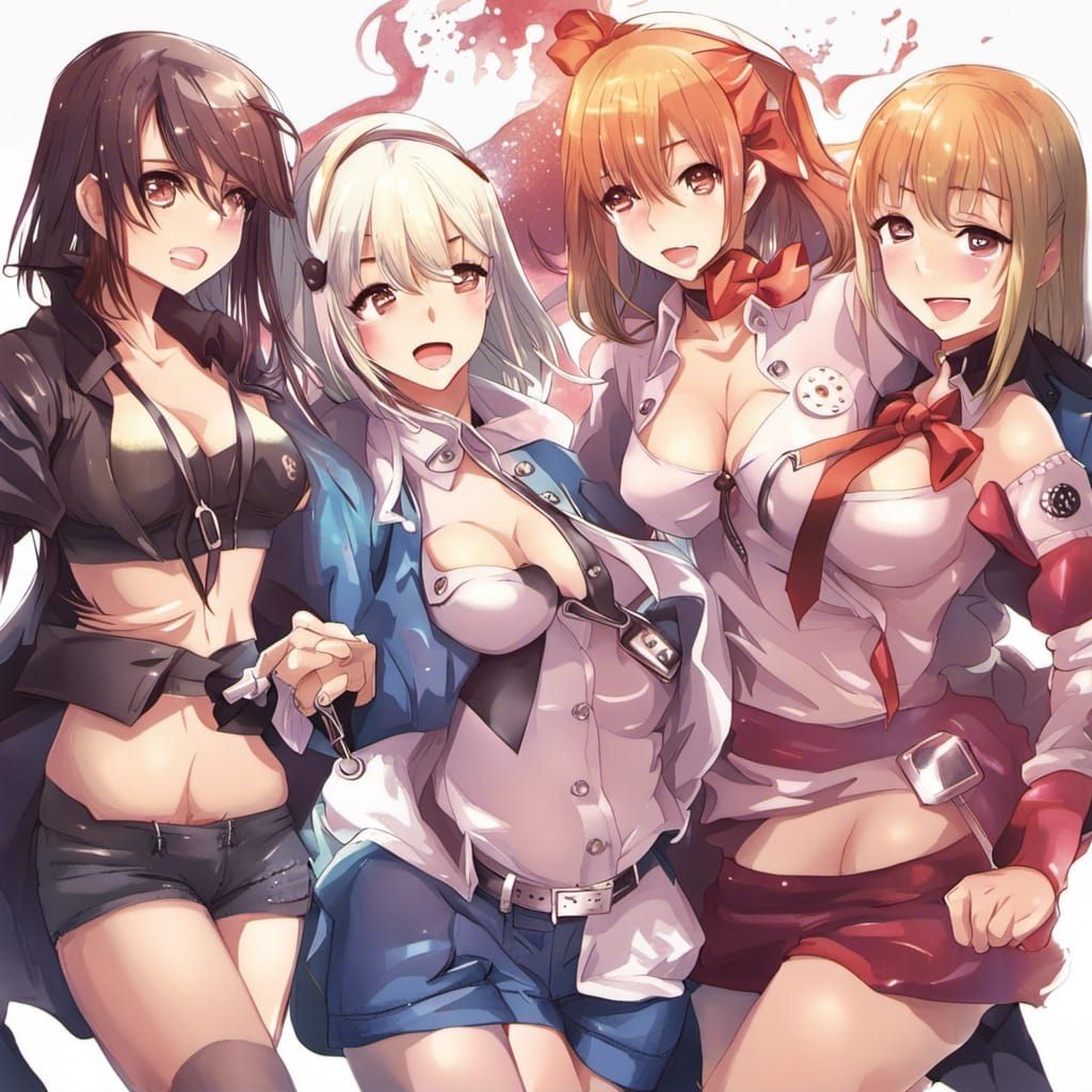 Anime Style Hot Girls Illustration
