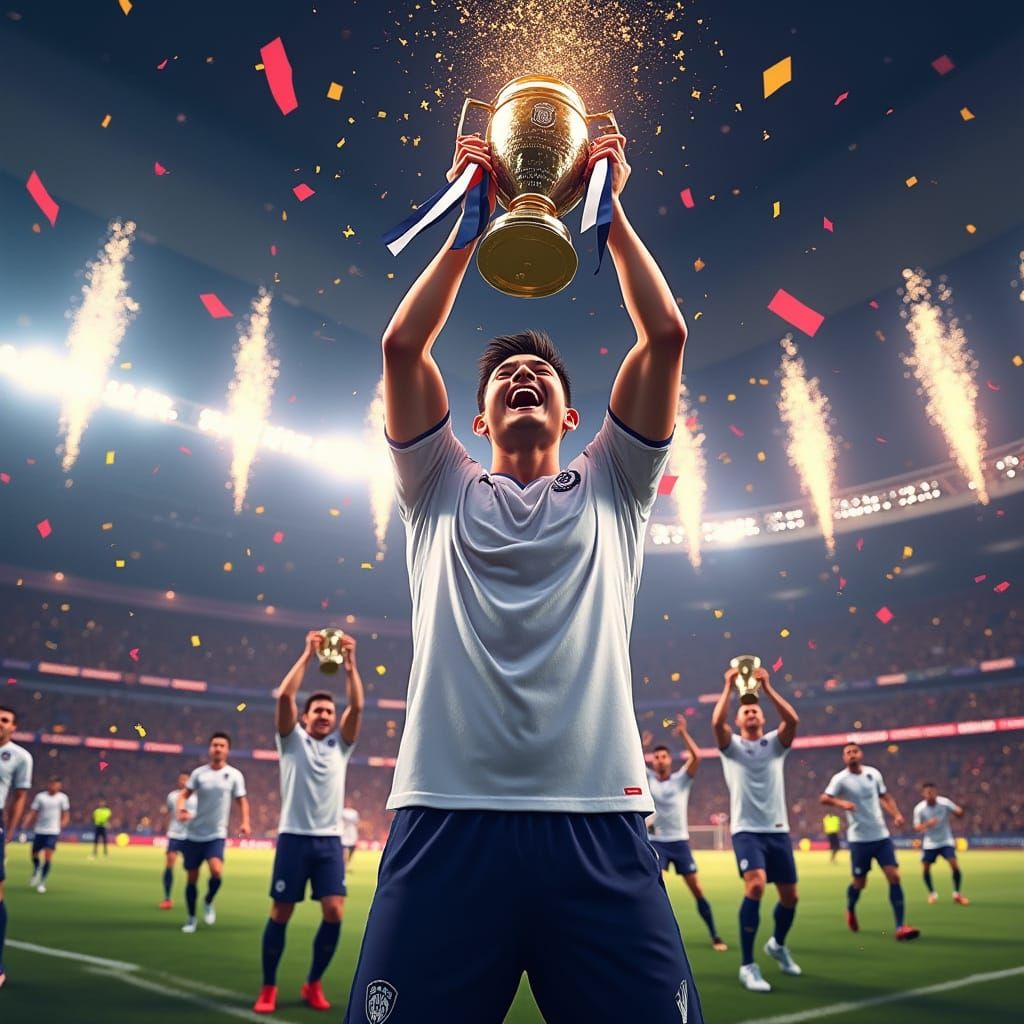 Son Heung-min Lifts Europa League Trophy