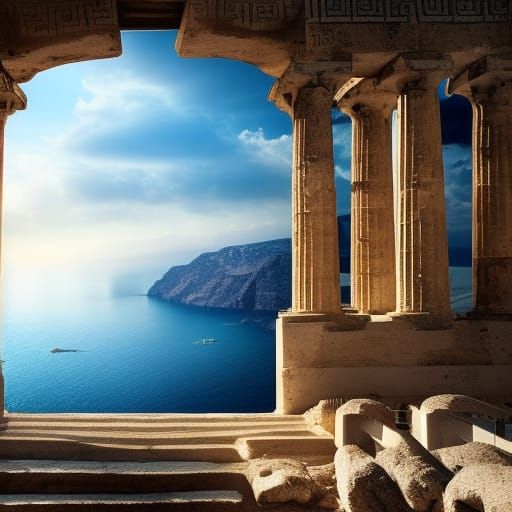 Epic Greece: Dramatic Digital Matte Painting